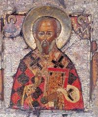 Der Heilige Nikolaus auf einer Ikone